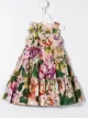 الصورة 2 من Dolce & Gabbana Kids فستان بطبعة زهور