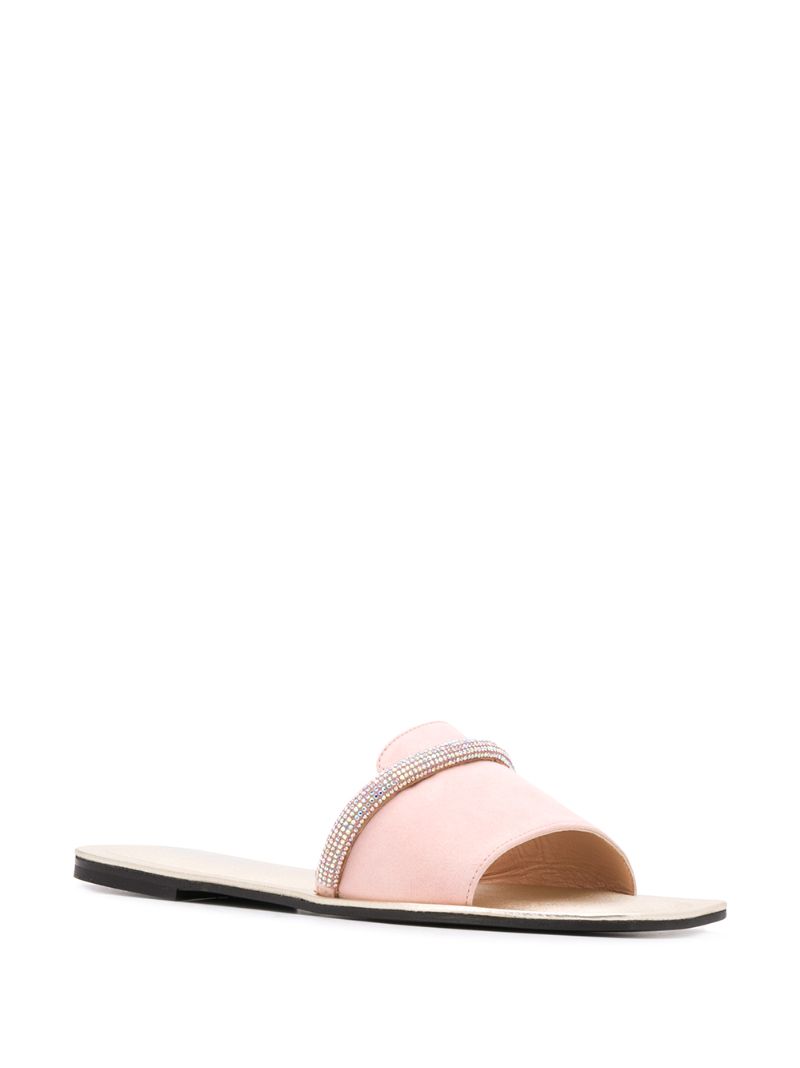 Shop Pollini Embellished Strap Sandals In Pink