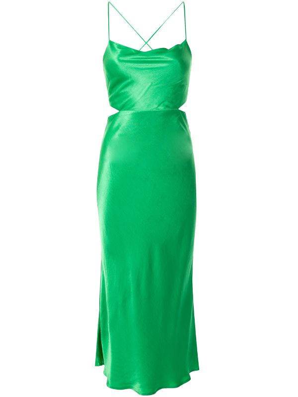 bec and bridge green slip dress