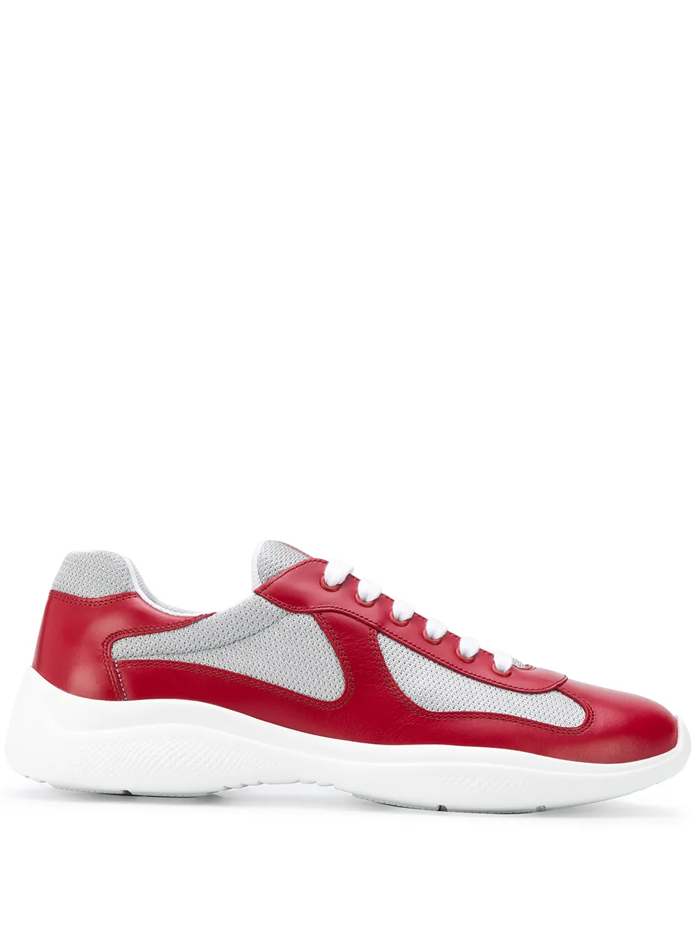 Prada low-top flatform sneakers Red