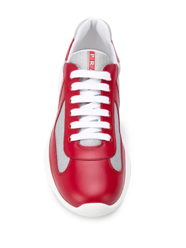 Prada low-top Flatform Sneakers | Red | FARFETCH RO