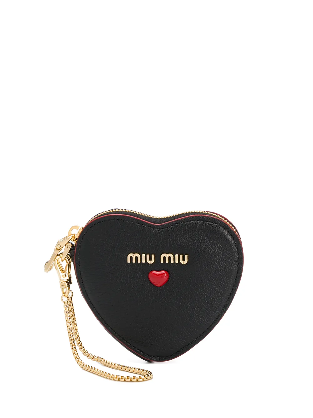 Miu Miu кошелек для монет в форме сердца на молнии