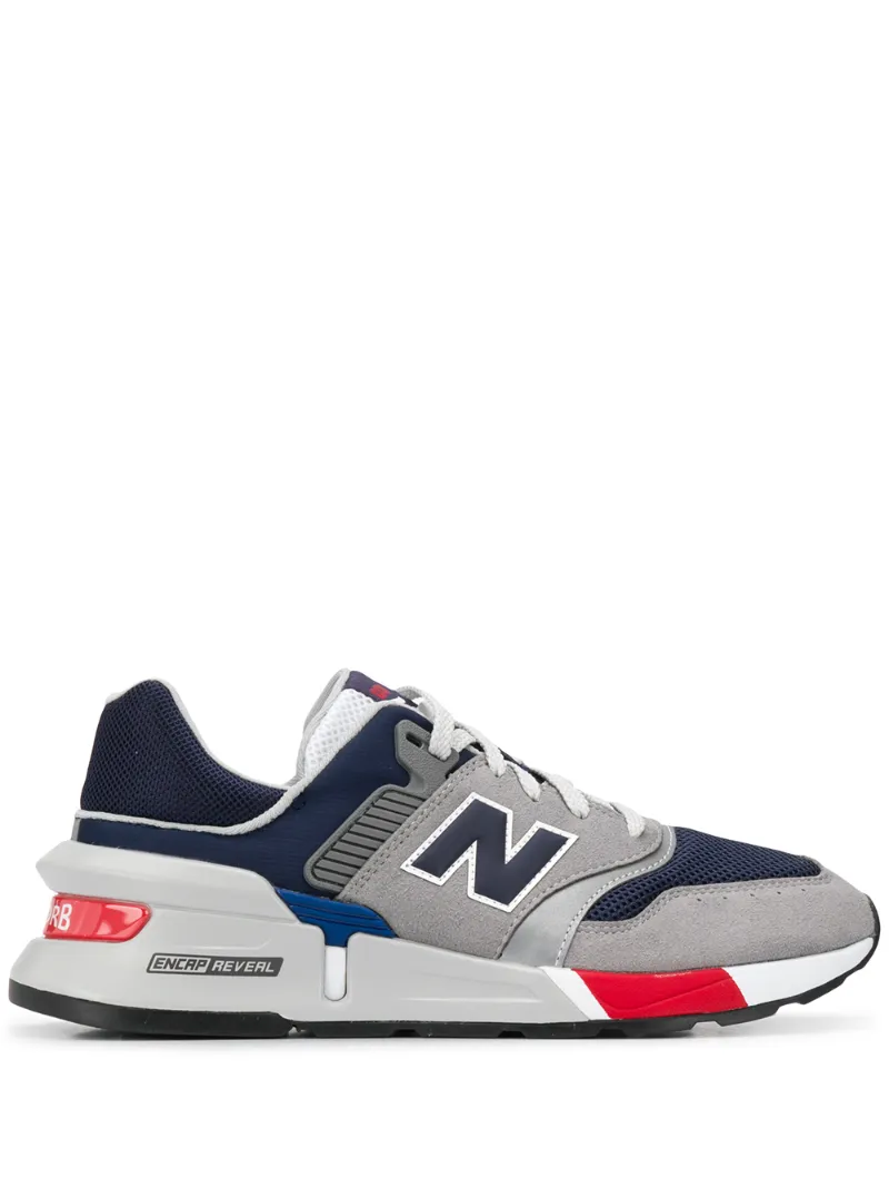 New Balance – colour blocked low top sneakers – men – Leather/Polyester/Rubber – 42, 43, 44, 45, 46.5 – Grey