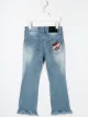 Image 2 of Monnalisa sequinned embroidered cherries jeans
