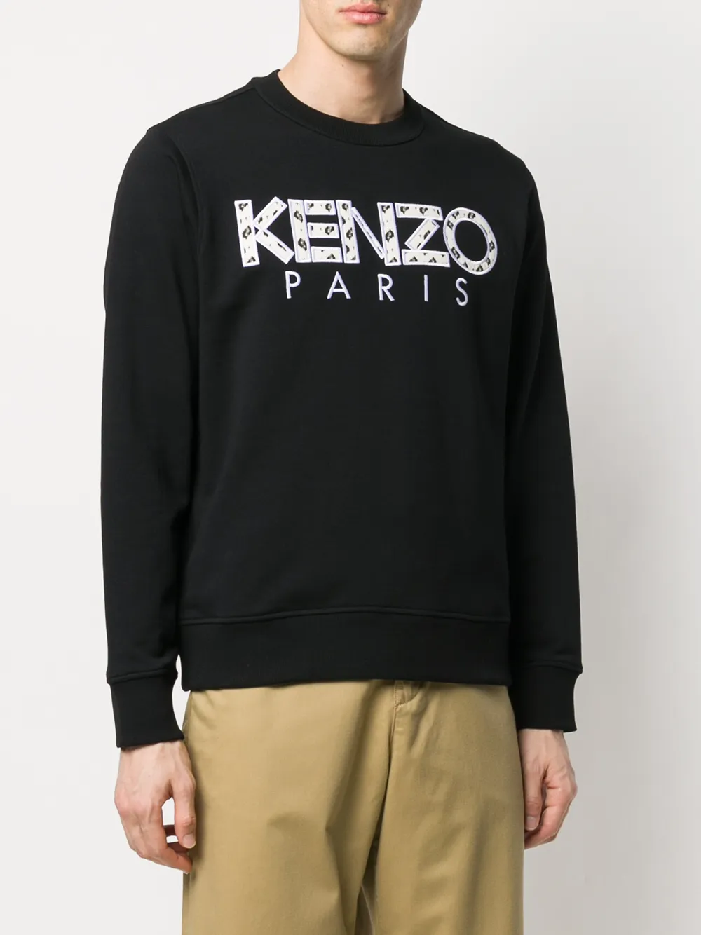 Kenzo Sweater met geborduurd logo Zwart
