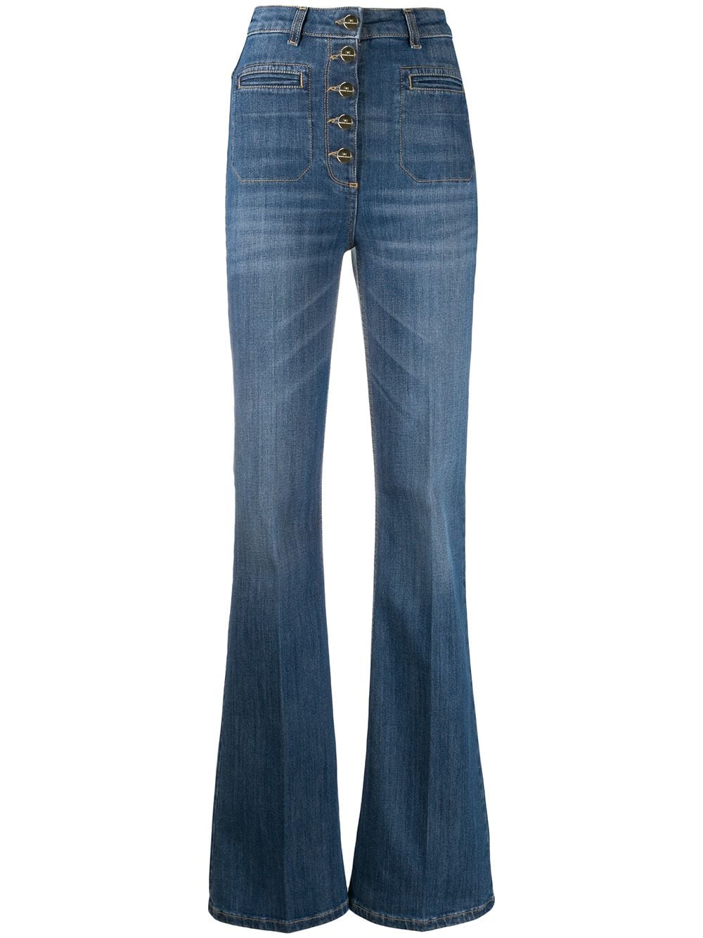 фото Elisabetta franchi расклешенные джинсы с завышенной талией