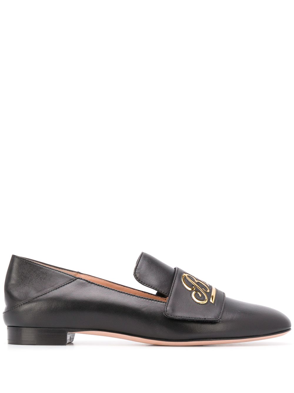 Bally Jannie Logo Plaque Loafers In Black