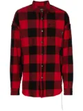 Mastermind World skull-print check shirt - Red