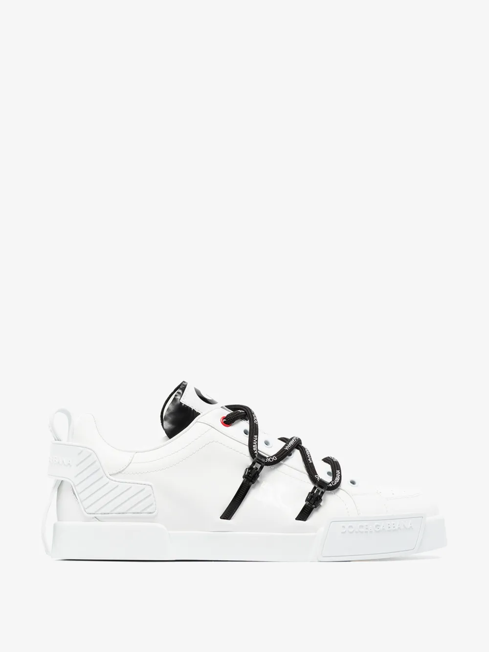 DOLCE & GABBANA DOLCE & GABBANA WHITE PORTOFINO LEATHER SNEAKERS,CS1783AJ98614948669