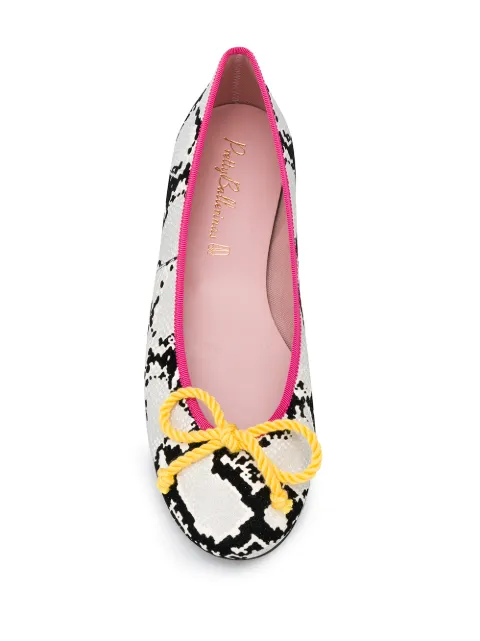 snakeskin ballerinas