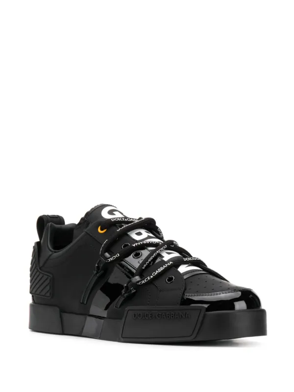 【関税&送料込み】Dolce & Gabbana Portofino Leather Sneake Dolce & Gabbana Portofino Leather Sneakers | Black | FARFETCH