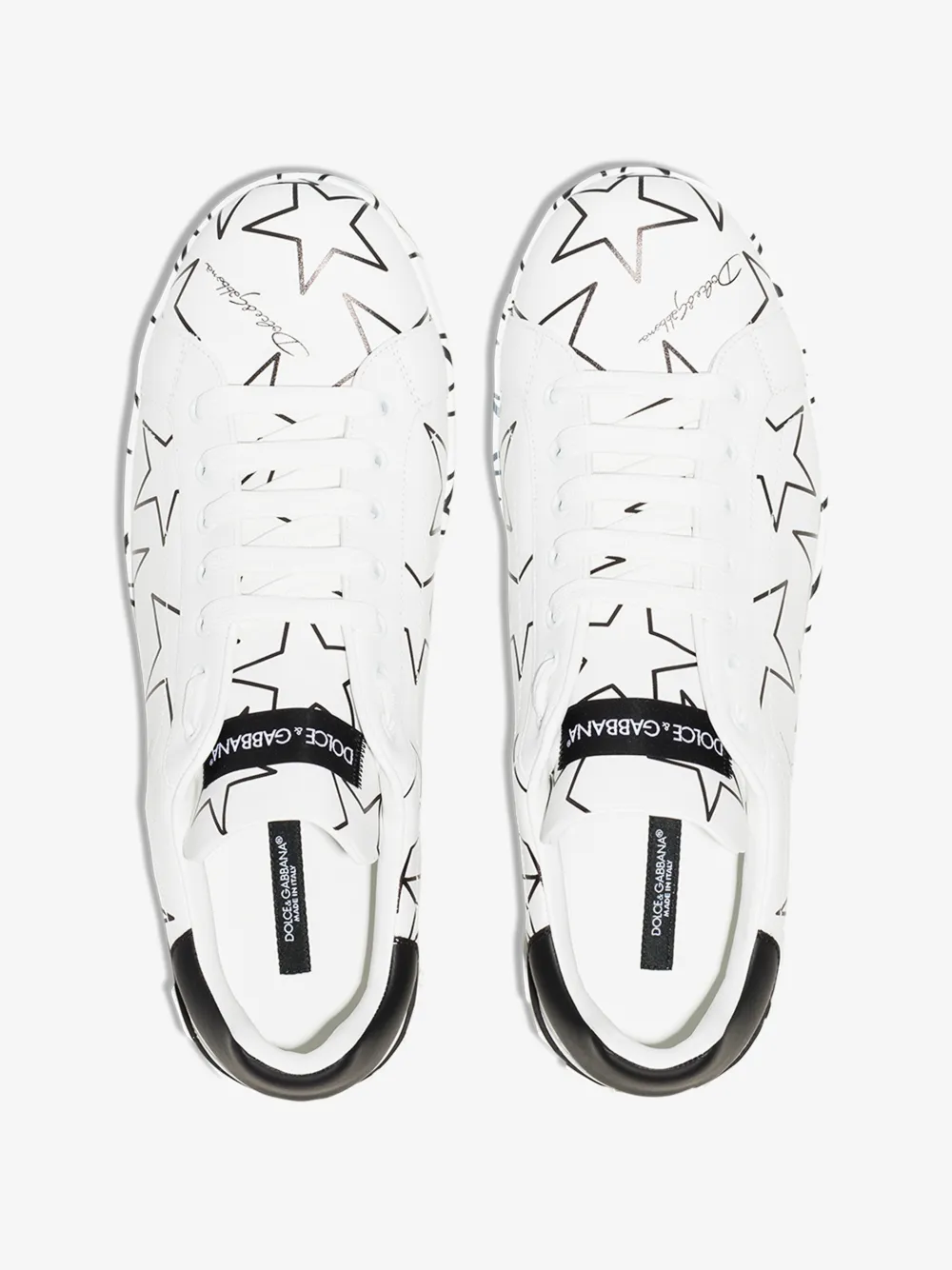 DOLCE & GABBANA DOLCE & GABBANA WHITE PORTOFINO LEATHER SNEAKERS,CS1772AJ60914948716