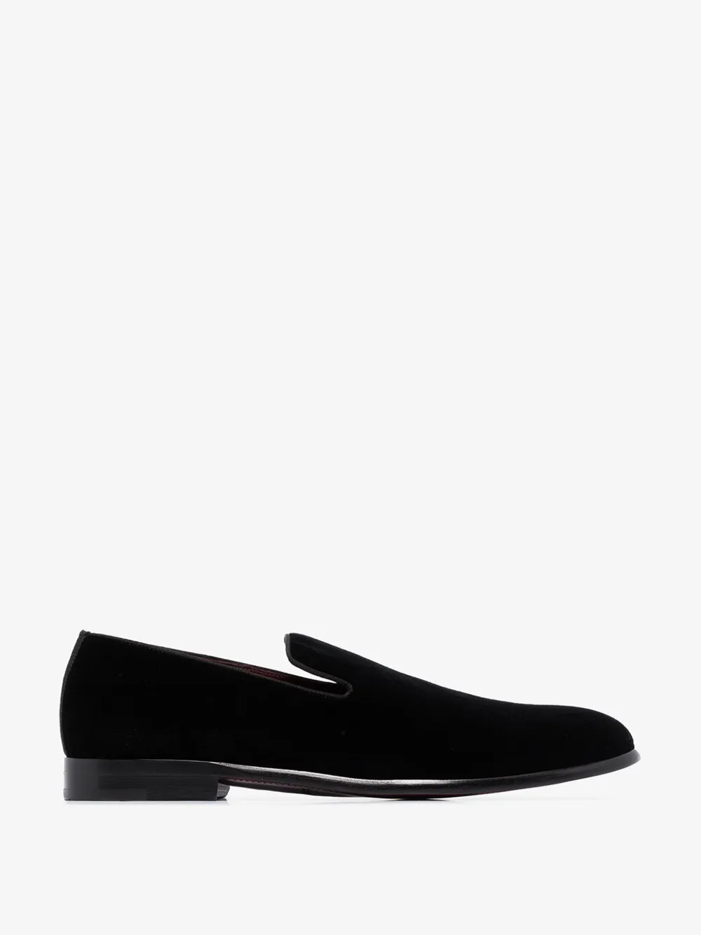 DOLCE & GABBANA DOLCE & GABBANA MENS BLACK CLASSIC VELVET SLIP ON LOAFERS,A50332A680814948717