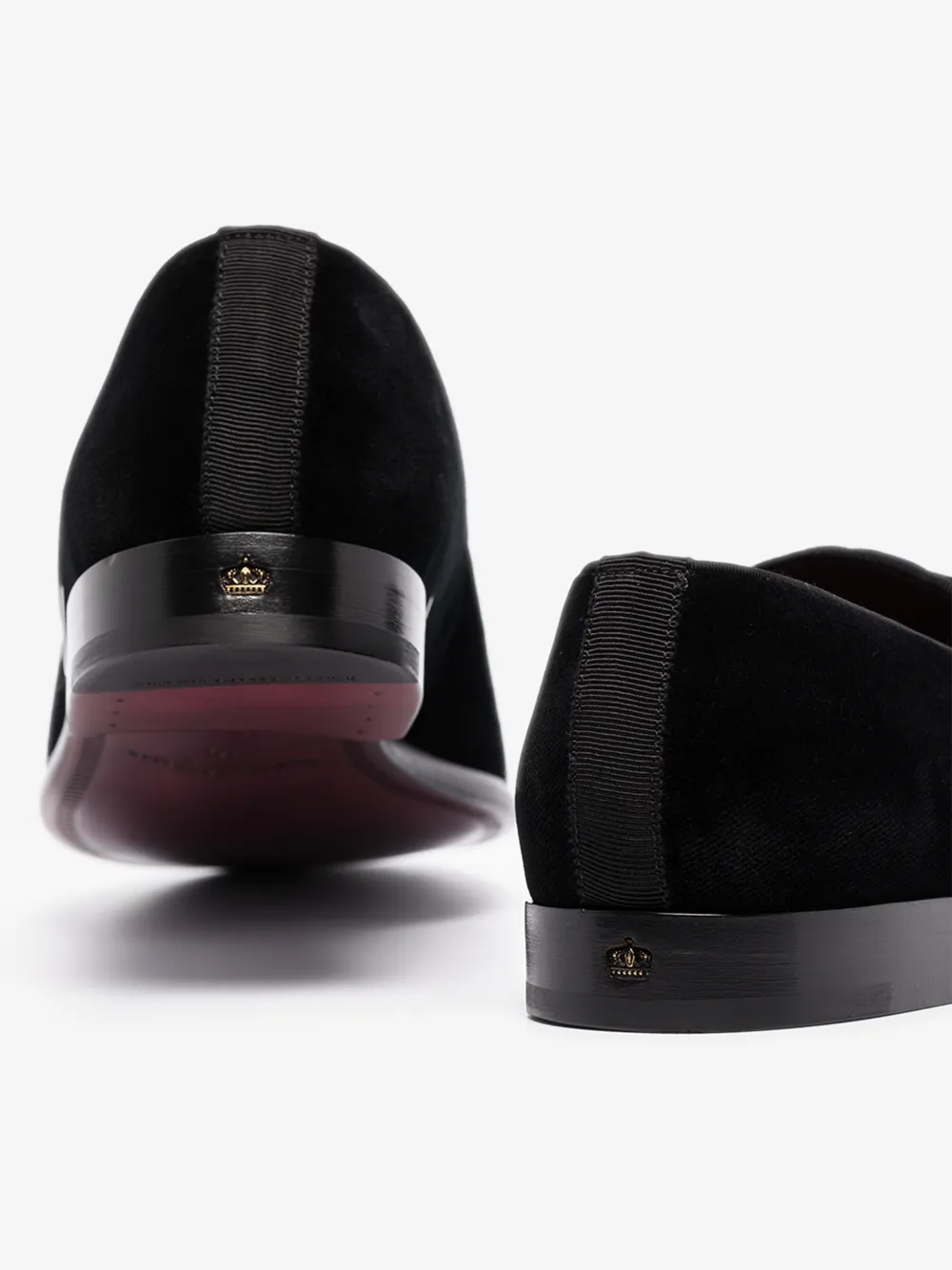 DOLCE & GABBANA DOLCE & GABBANA MENS BLACK CLASSIC VELVET SLIP ON LOAFERS,A50332A680814948717