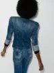 Balmain square-shoulder denim jacket