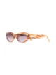 Image 2 of DMY BY DMY Quin Havana oval sunglasses