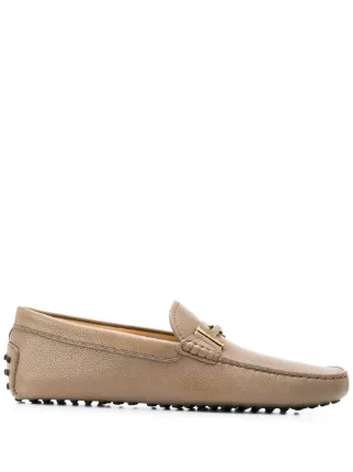 beige driving shoes