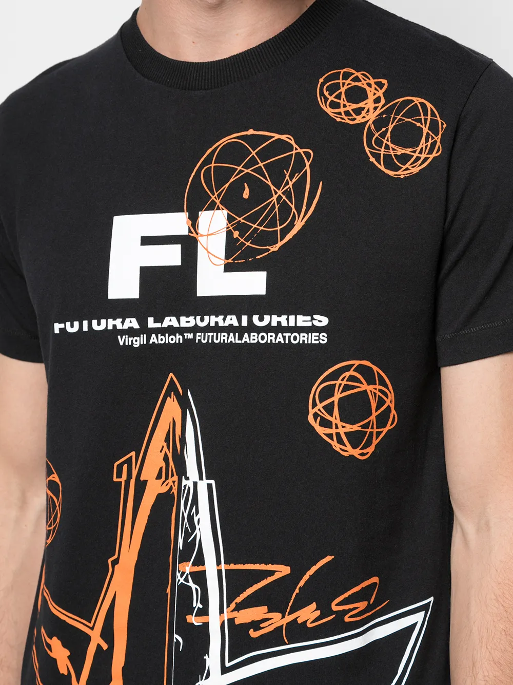 фото Off-white "футболка x the futura laboratories x mca ""figures of speech"""