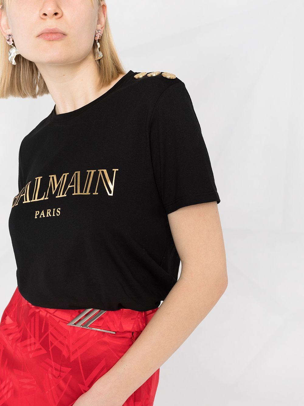 Balmain Logo Print T-shirt - Farfetch