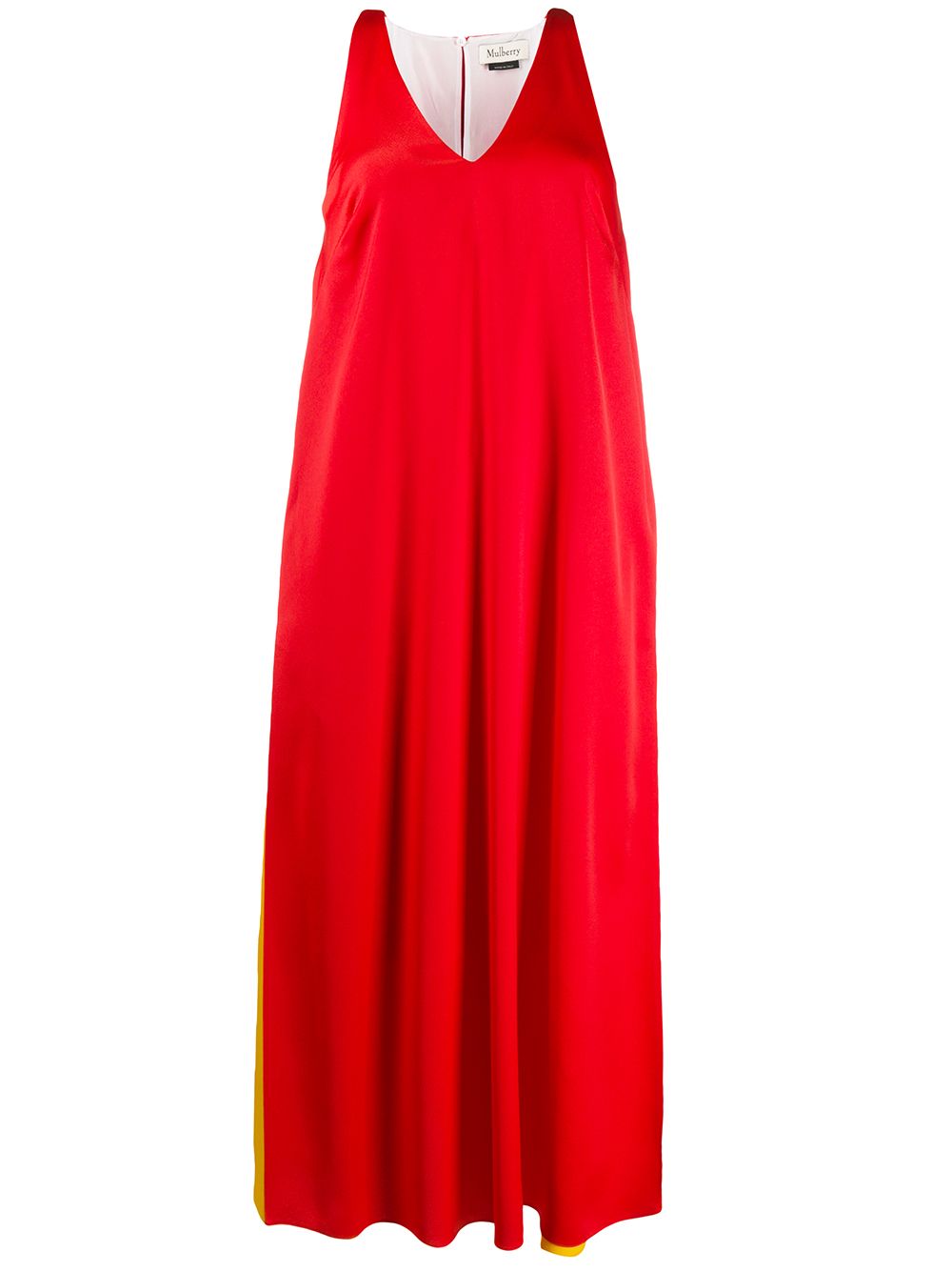 фото Mulberry платье-трапеция в стиле колор-блок с v-образным вырезом