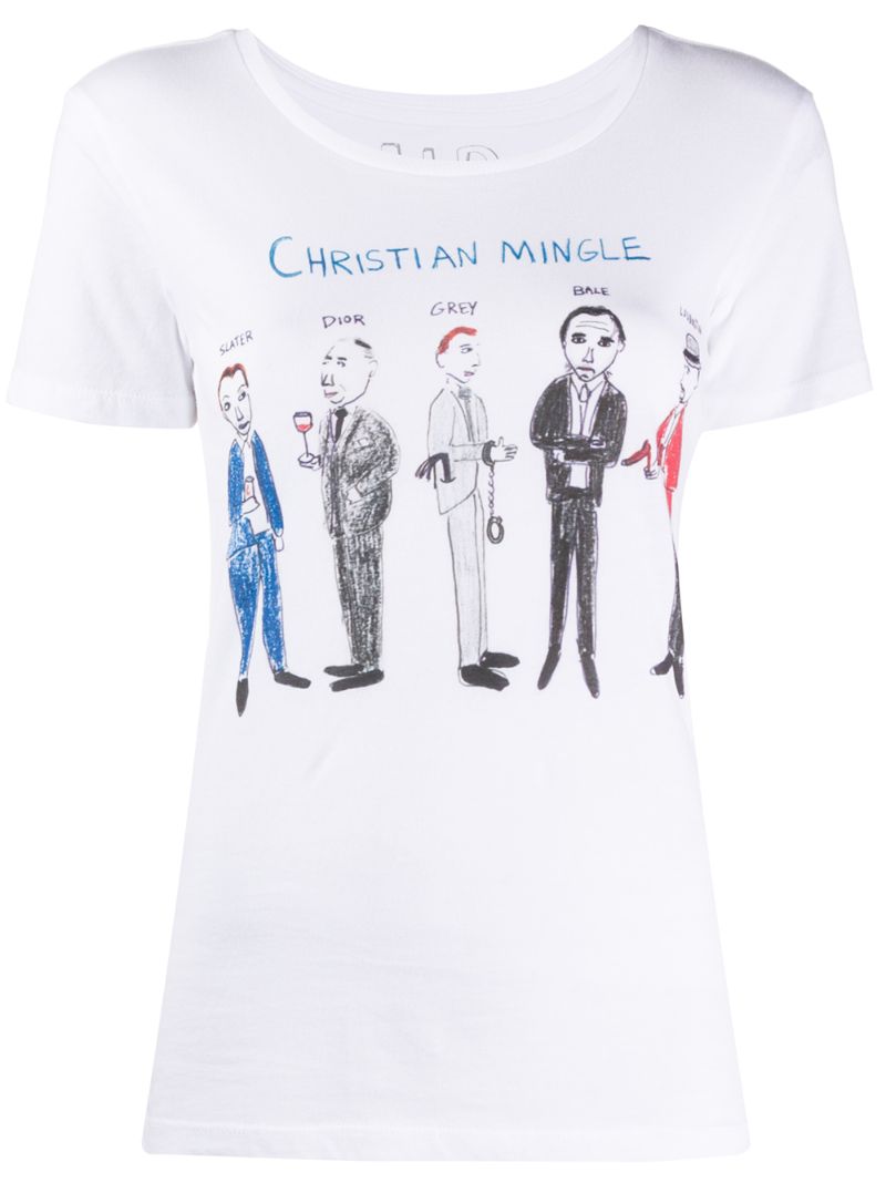 Unfortunate Portrait Christian Mingle Short Sleeve T-shirt In White