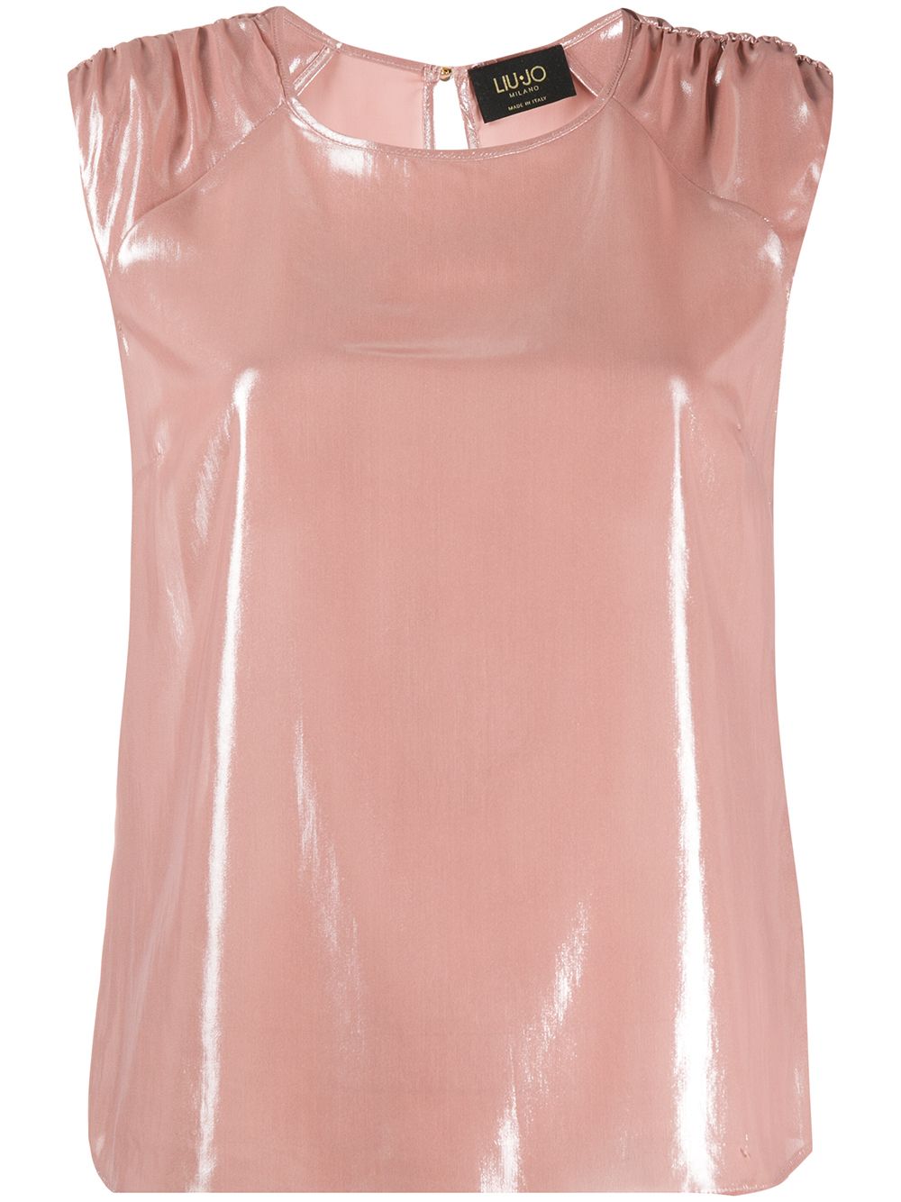 Liu •jo Ruched Shoulder Waistcoat In Pink