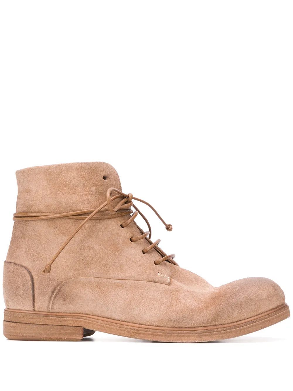 Marsèll Textured Lace-up Boots In Brown