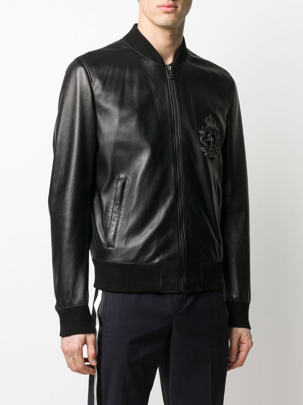 DG Bomber Jacket in Black - Dolce Gabbana