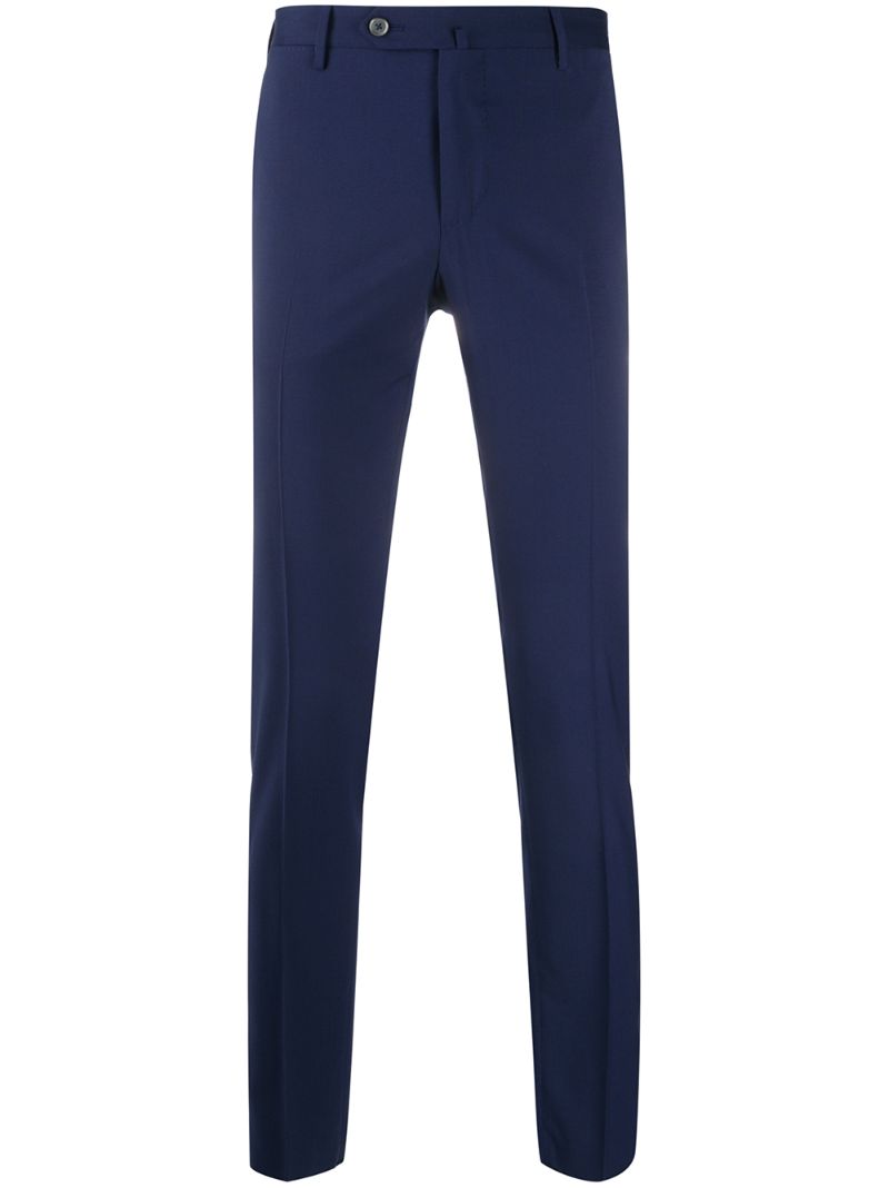 Shop Pt01 Slim-fit Tailored Trousers In Blue