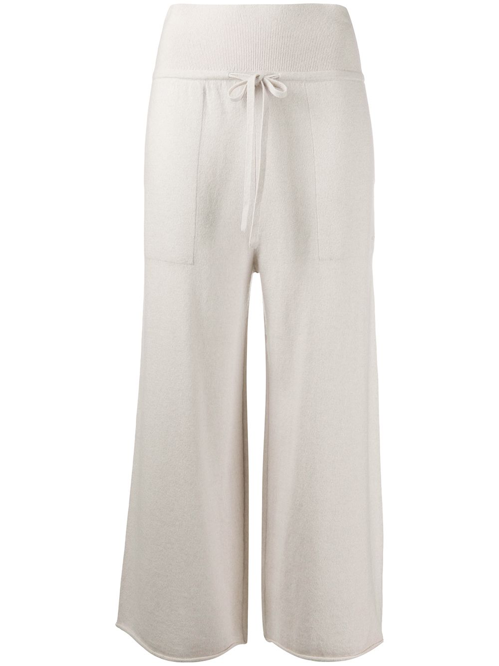 Shop Sminfinity Cropped Drawstring Trousers In Neutrals