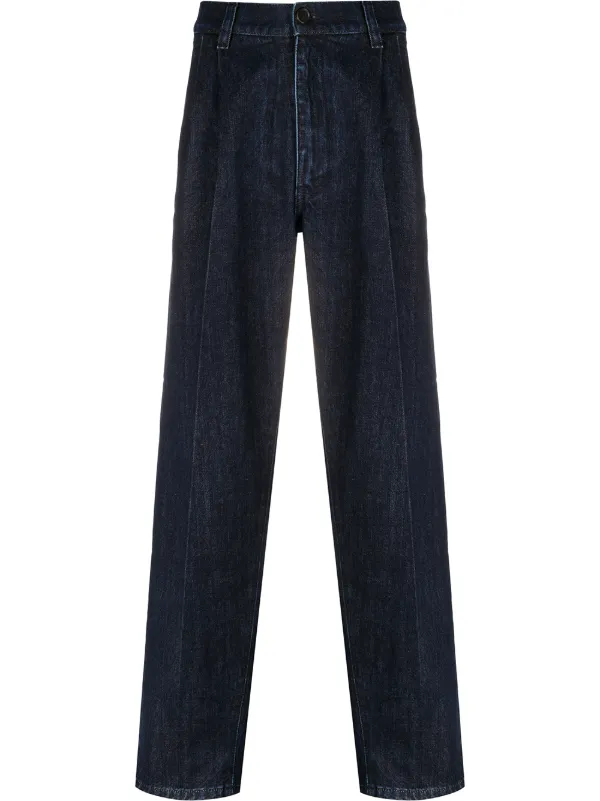 darted straight leg jeans