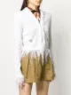 Balmain جاكيت قصير منسوج بشراشيب