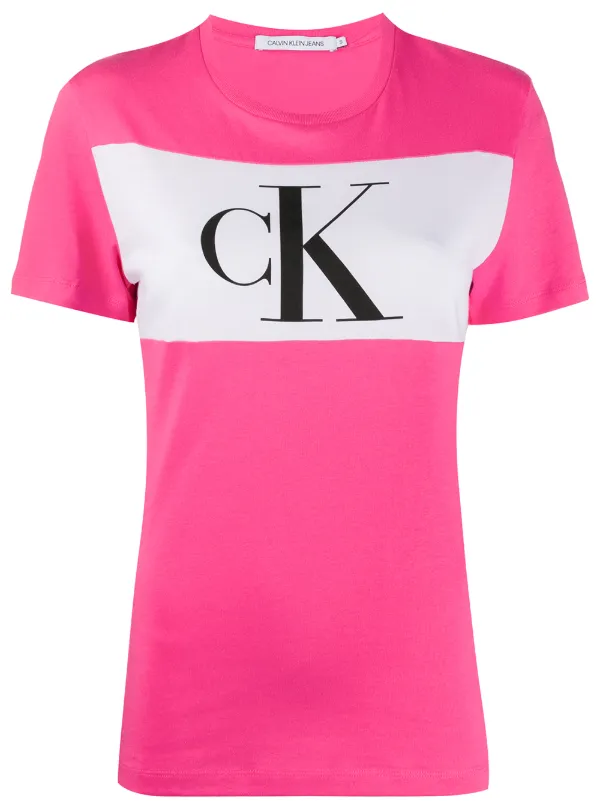 calvin klein jeans pink t shirt