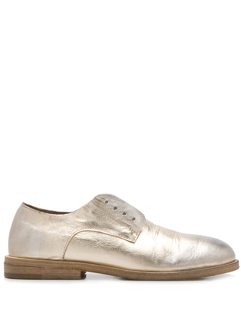 

Marsèll metallic side lace-up detail loafers - Gold