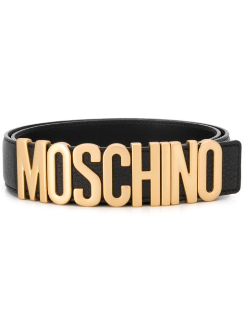 Shop Moschino logo buckle belt with Express Delivery - FARFETCH