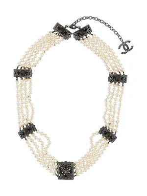 used chanel pearl necklace