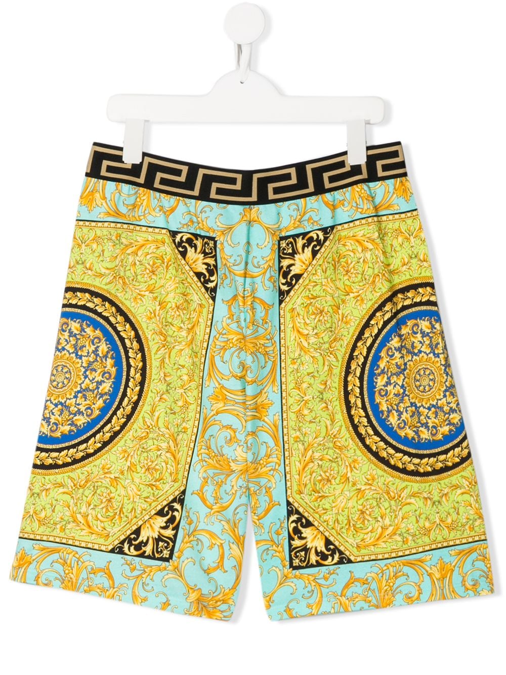 YOUNG VERSACE TEEN BAROCCO PRINT SHORTS