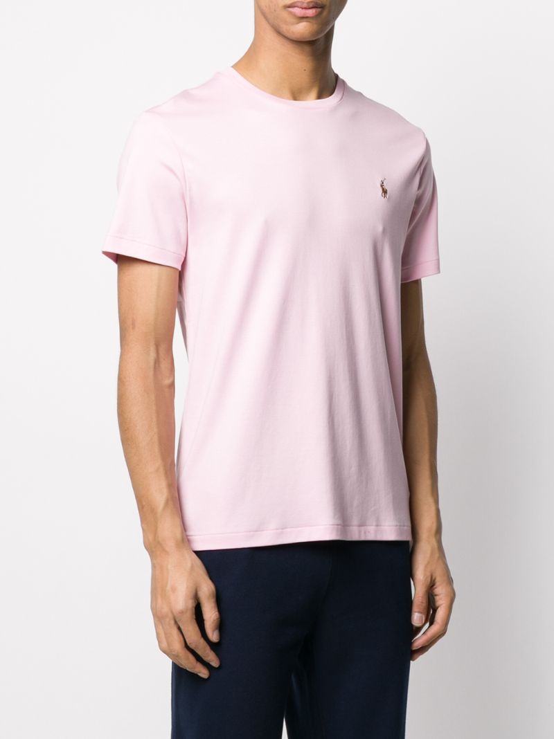 Shop Polo Ralph Lauren Polo-print T-shirt In Pink