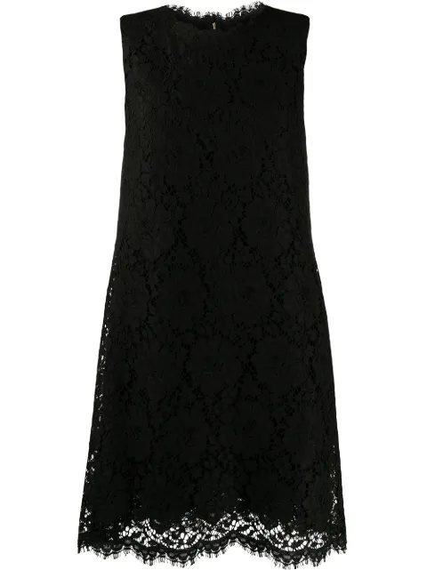 Dolce & Gabbana vestido recto con encaje 
