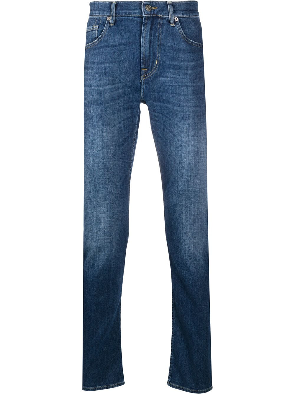 7 For All Mankind Slimmy Tapered Leg Jeans In Blue