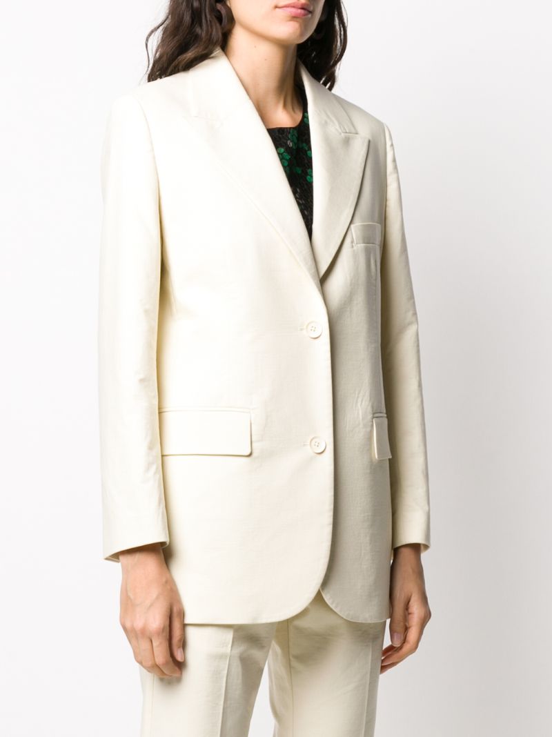 Shop Christian Wijnants Tailored Long-line Blazer In White