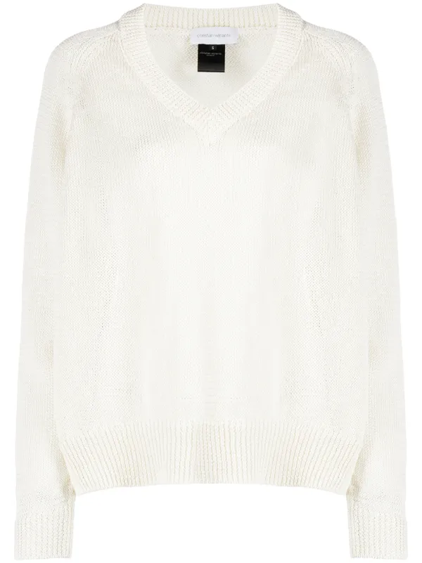 white slouch jumper