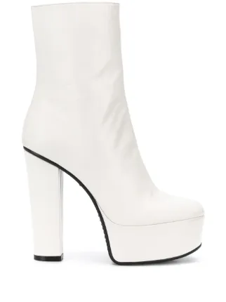 white platform boot heels