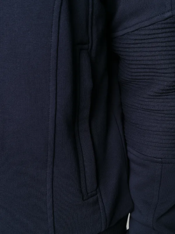 logo embossed bomber jacket