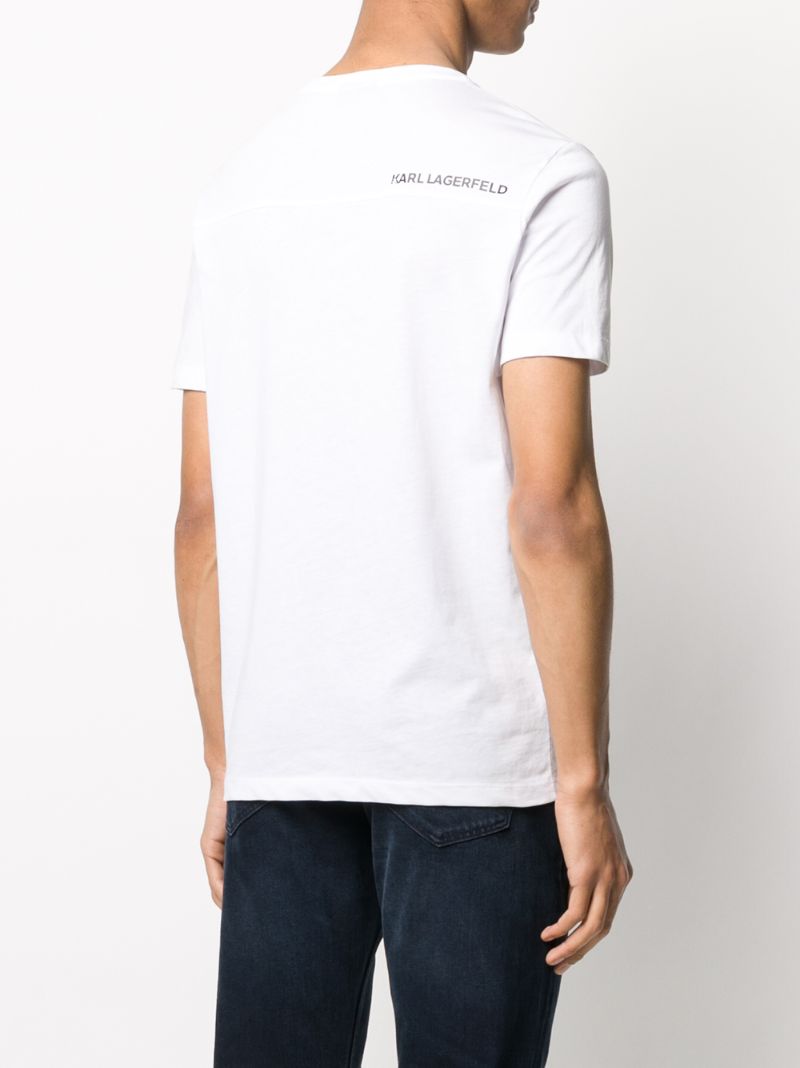 Shop Karl Lagerfeld Bauhaus Print T-shirt In White