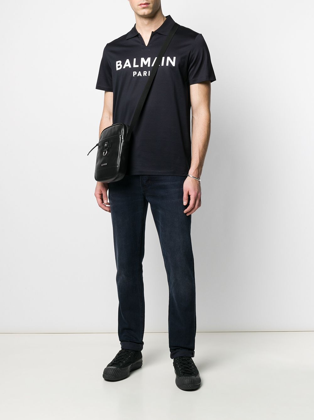 фото Balmain рубашка-поло с логотипом