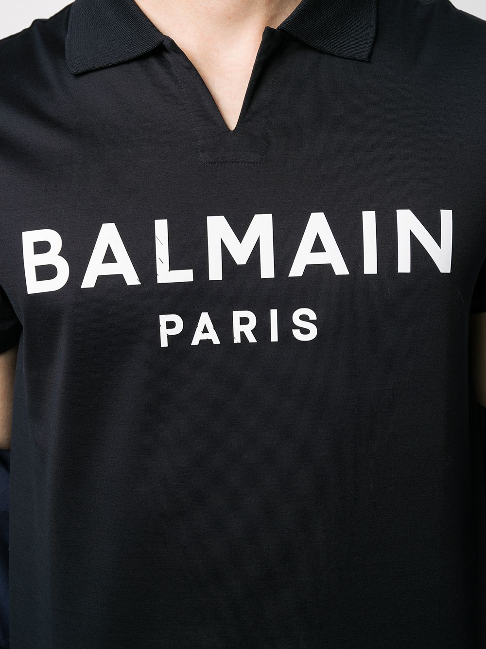 фото Balmain рубашка-поло с логотипом