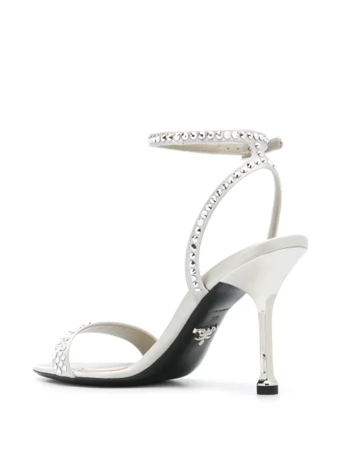 prada crystal embellished sandals