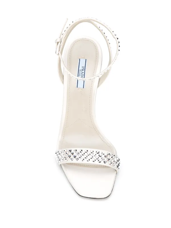 prada crystal embellished sandals