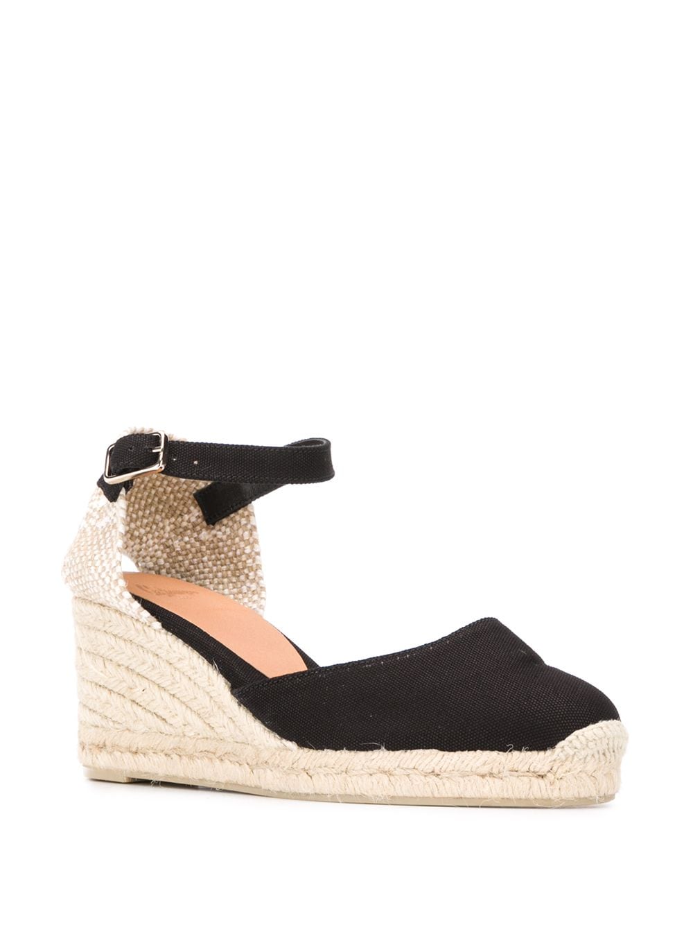 Castañer Espadrilles met sleehak - Zwart